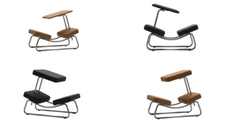 Modern ergonomic kneeling chairs, variations in color, for office or home furniture