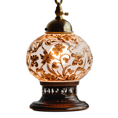 Antique lamps decorate the room, transparent background