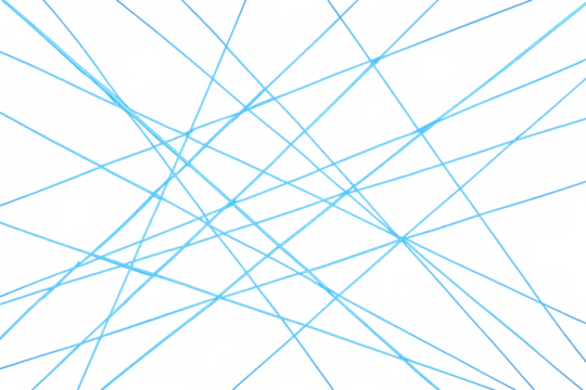 Blue laser security grid protecting digital data with crisscrossing light lines on transparent background