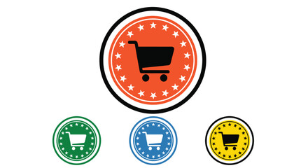 Shopping cart icon vector illustration ecommerce retail design