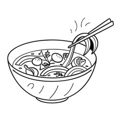 vector illustration of a bowl with food