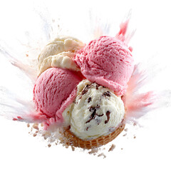 Delicious ice cream explosion cut out 