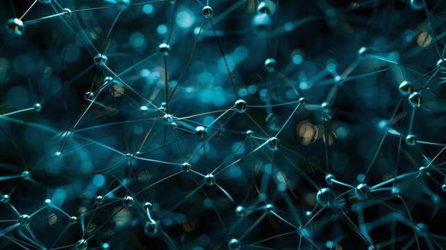 Abstract network: interconnected nodes and lines