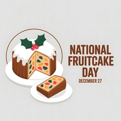 Get ready for National Fruitcake Day on December 27! Bake, decorate, and share your favorite fruitcake recipes with friends and family for a festive treat.