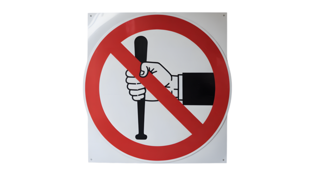 Firm No Weapons Allowed Signage: Maintain Safety and Order with Clear Restrictions, Promoting Security and Peace of Mind in Public Spaces Easily