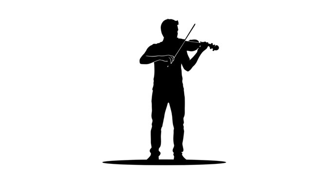 Skilled musician passionately performs classical melody on violin, capturing timeless elegance and artistic expression for your projects.