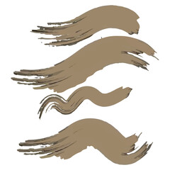 Obraz premium Boho Neutral Acrylic Brush Stroke Pack