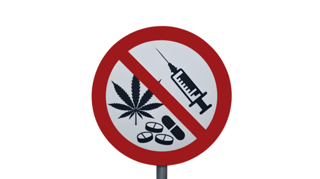 Say no to drugs with this bold symbol raising awareness and supporting drug prevention, a clear message promotes healthy lifestyle choices for a better world