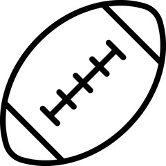 Black american football icon - outline © Teddy