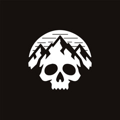 Mountains Skull Logo