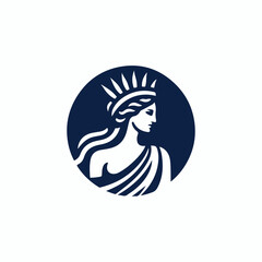 Naklejka premium Olympian Aphrodite Goddess Logo