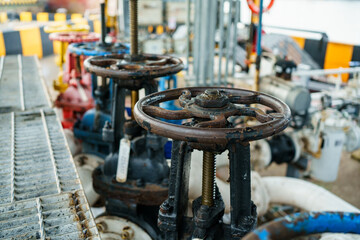 Industrial piping and valve system for gas and petroleum transfer.