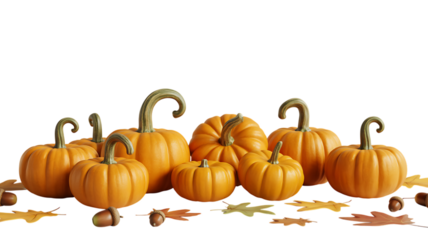 A festive autumn banner design with pumpkin colors