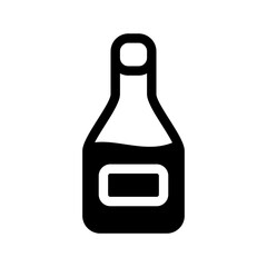 Wine Bottle Icon Vector Symbol Design Illustration