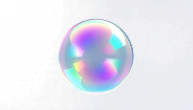 transparent soap bubble with iridescent rainbow sheen, smooth surface reflection, soft glow, isolated transparent background, photoreal.
 - Powered by Adobe