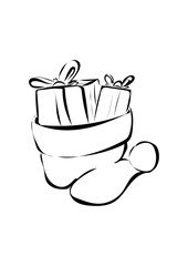 Nikolaus Mütze mit Geschenken