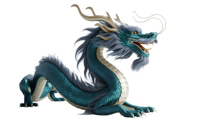 A Majestic Chinese Dragon Soars