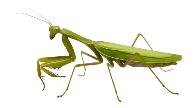 Green praying mantis insect camouflage