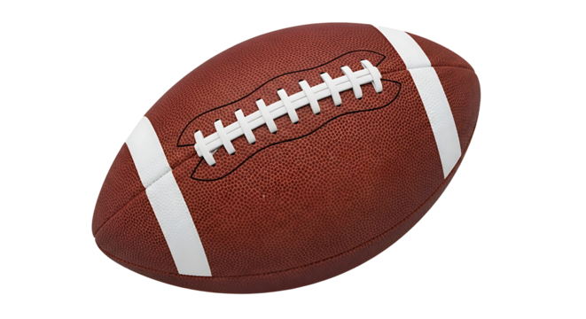 Brown football white stripes laces sport game