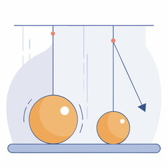 Simple pendulum demonstrating physics concept of motion
