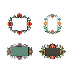 Elegant Floral Frame Design Illustration.