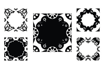 Elegant Floral Frame Design Illustration.