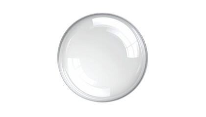 Glossy white sphere on black, subtle gradient highlights
