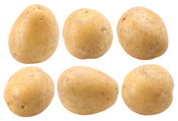Close-up, potatoes isolated, transparent PNG, PNG format, collection