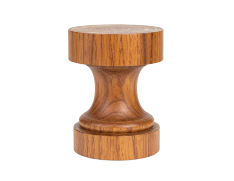 Wooden Hourglass Shaped Object Isolated on White Background.