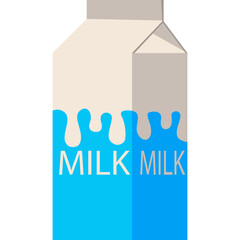 Pixel Art Carton Of Milk With Dripping Blue Liquid And White Text Label On A Transparent Background