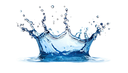 Liquid crown burst against a dark background