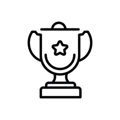 Black line icon for performance award