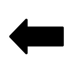 Fototapeta premium Arrow Left Icon Vector Symbol Design Illustration