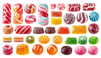 Colorful assortment of various old-fashioned hard & soft candies