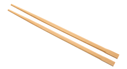 Wooden chopsticks on white bamboo eating