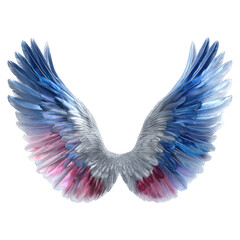 Obraz premium Beautiful watercolor texture of angel wings concept. A stunning pair of colorful wings symbolizing freedom and hope.