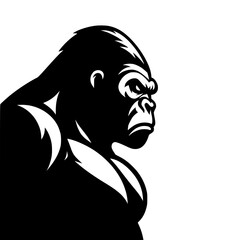 Silhouette portrait of angry kingkong