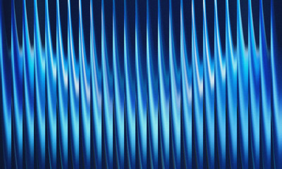 Futuristic neon gradient pattern with vertical glowing lines blending smooth and radiant colors. Minimalistic abstract dark background perfect for creative digital tech designs. 