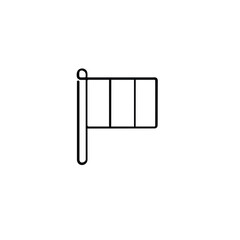 France Flag Line Style Icon Design