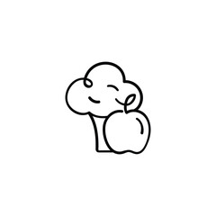 Healthy Food Line Style Icon Design