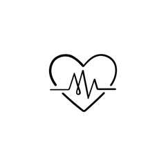 Heart Checkup Line Style Icon Design