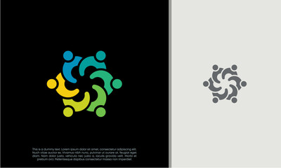 Global Community Logo Icon Elements Template. Community human Logo template vector. Community health care. Abstract Community logo