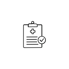 Medical Report Line Style Icon Design