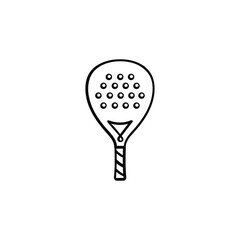 Padel Racket Line Style Icon Design