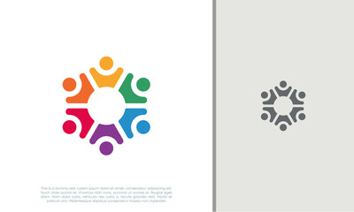 Global Community Logo Icon Elements Template. Community human Logo template vector. Community health care. Abstract Community logo