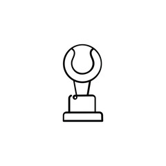 Padel Trophy Line Style Icon Design