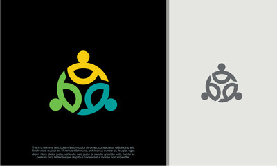 Global Community Logo Icon Elements Template. Community human Logo template vector. Community health care. Abstract Community logo