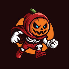 Halloween Pumpkin Character Mascot