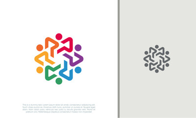 Global Community Logo Icon Elements Template. Community human Logo template vector. Community health care. Abstract Community logo