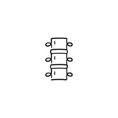 Spinal Disc Herniation Line Style Icon Design